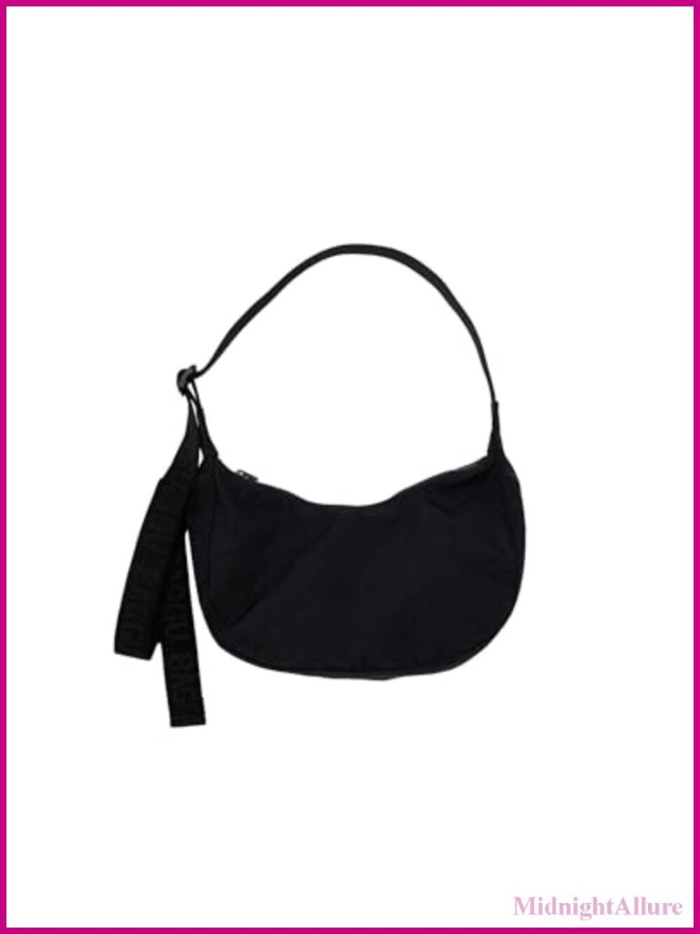 Small Nylon Crescent Bag Hobo Recycled Heavyweight Nylon Everyday Purse